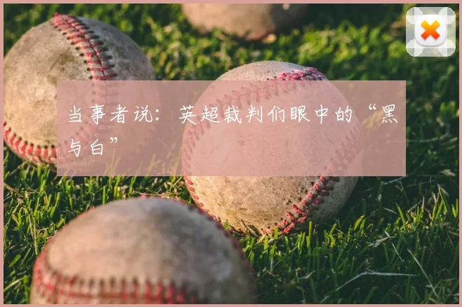 当事者说：英超裁判们眼中的“黑与白”